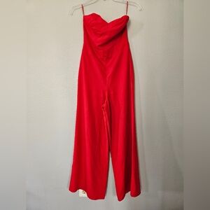 Express Red Stapless Jumpsuit